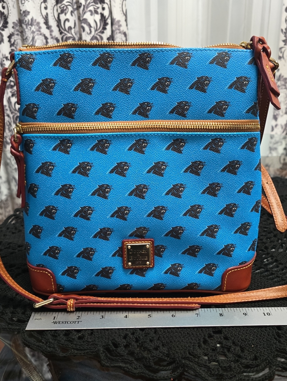 Dooney & Bourke Blue Crossbody Bag with Signature Logo